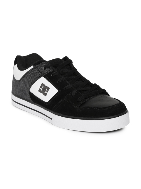 

DC Men Black Leather Sneakers