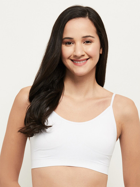 

max White Solid Lightly Padded Everyday Bra