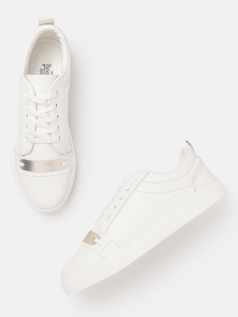 

Roadster Women White Solid Sneakers