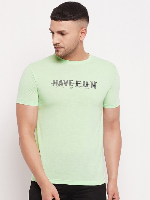 

FirstKrush Men Green Typography Printed T-shirt
