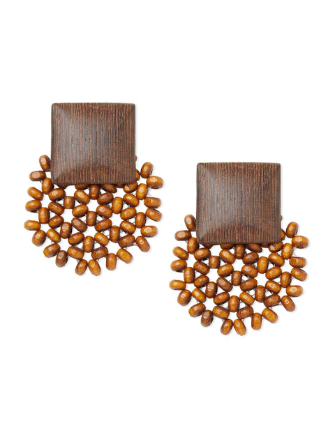 

Blisscovered Brown Contemporary Studs Earrings