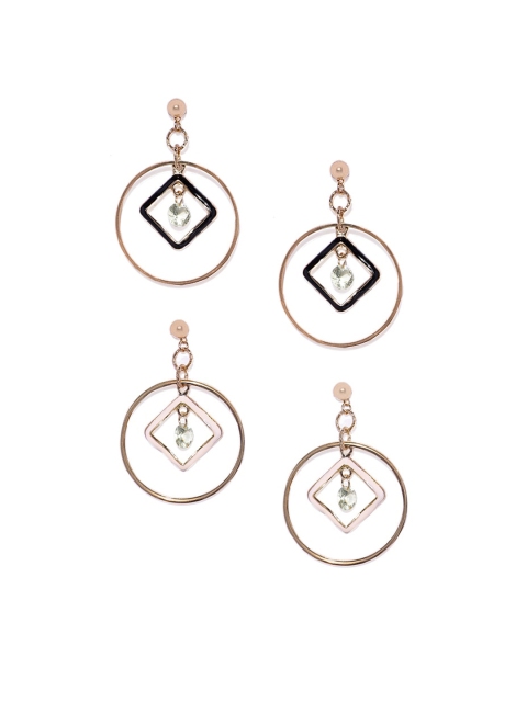 

Blisscovered Gold-Toned Contemporary Drop Earrings