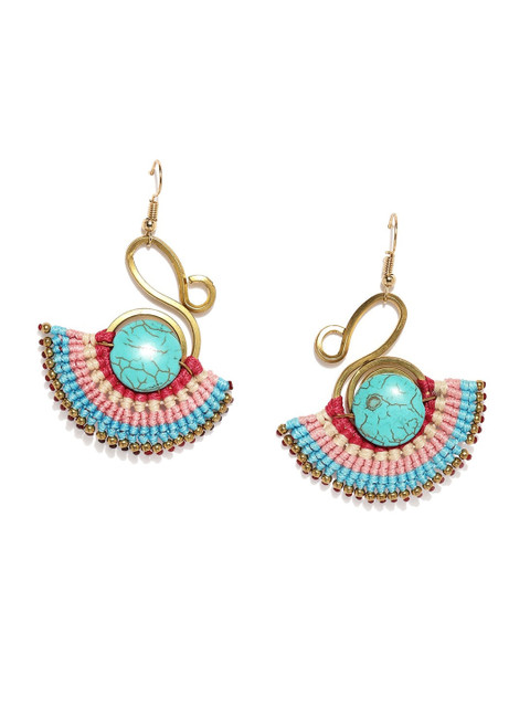 

Blisscovered Blue Contemporary Drop Earrings