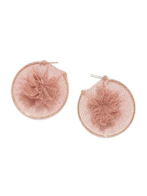 

Blisscovered Peach-Coloured Contemporary Half Hoop Earrings
