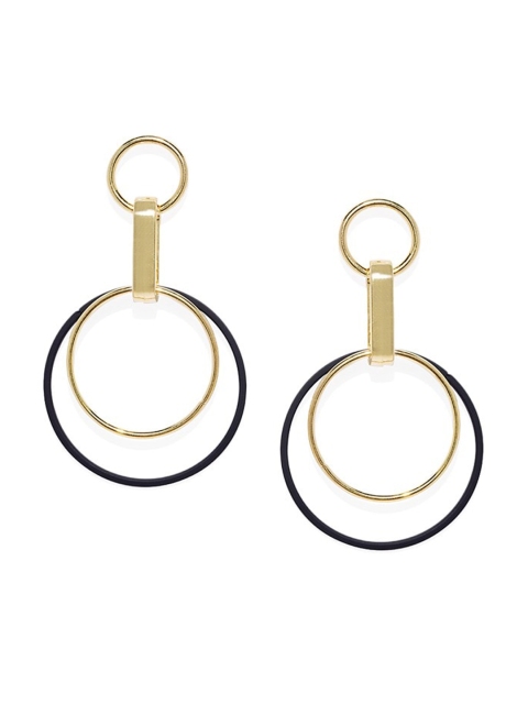 

Blisscovered Black Circular Drop Earrings
