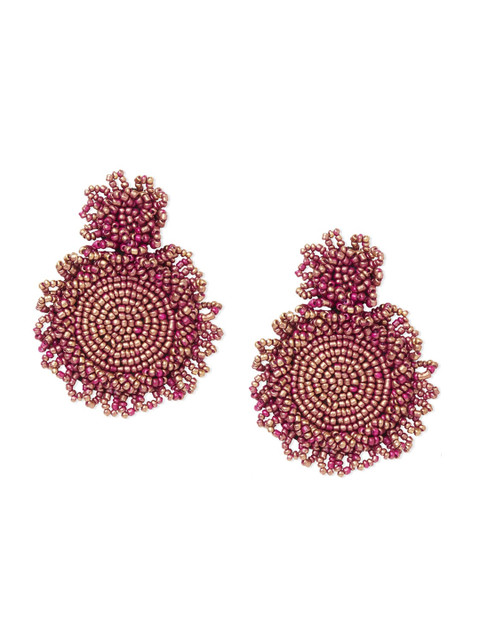 

Blisscovered Maroon Contemporary Studs Earrings
