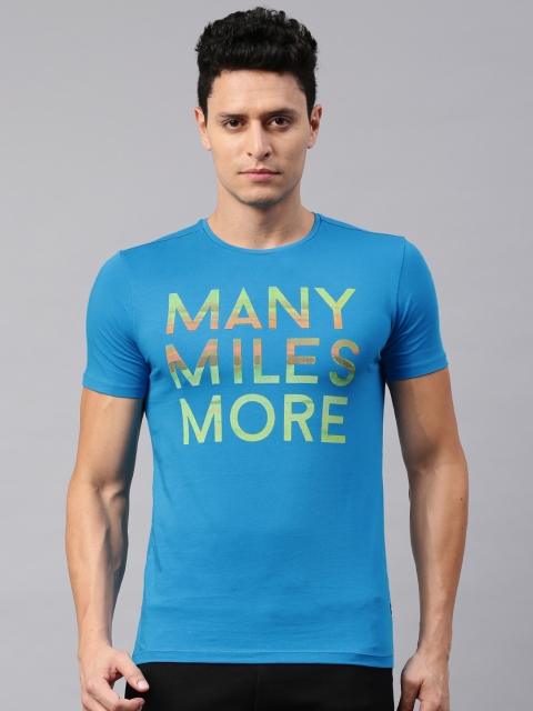 

HRX by Hrithik Roshan Men Blue Printed Round Neck T-shirt