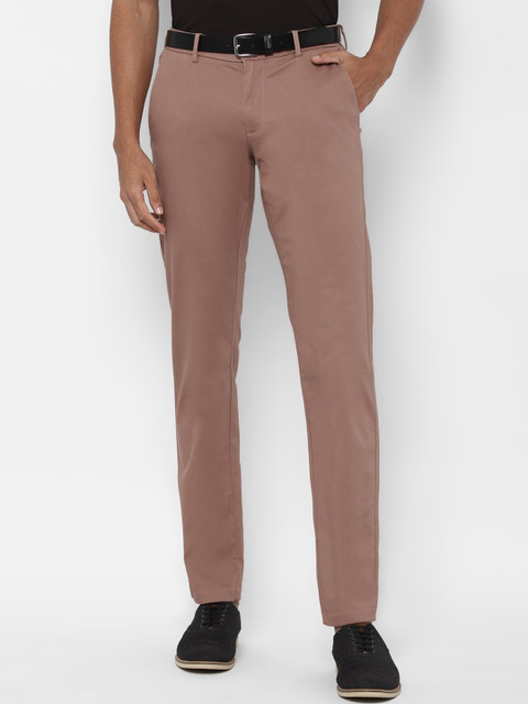 

Allen Solly Men Brown Slim Fit Solid Cotton Trousers