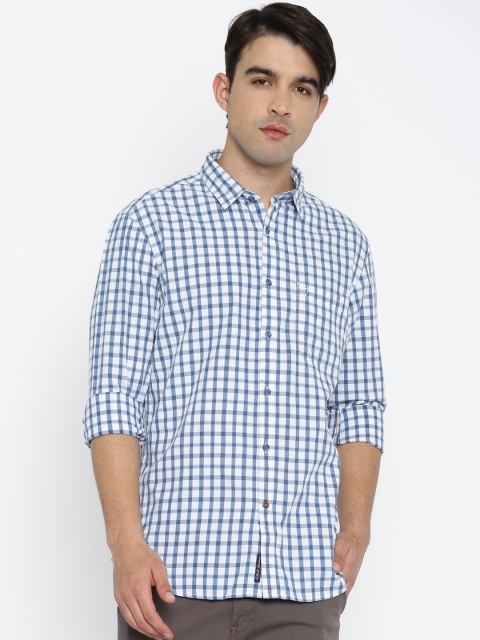 

Indian Terrain Blue & White Checked Chiseled Fit Casual Shirt