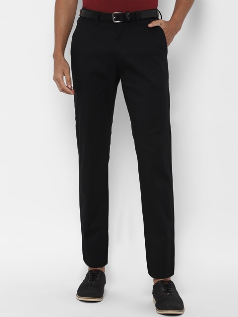 

Allen Solly Men Black Solid Regular Fit Trousers