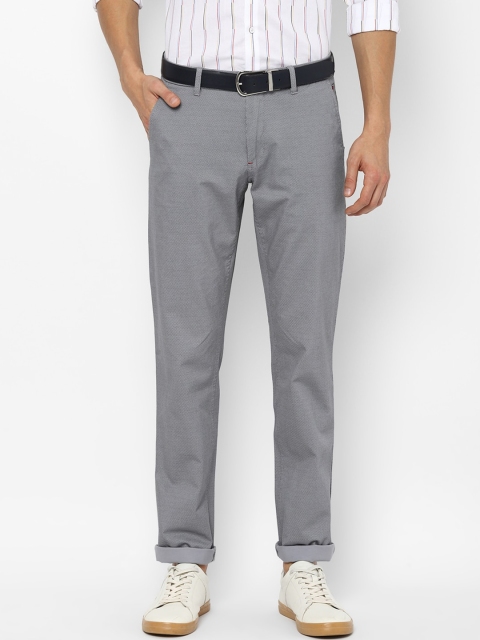

Louis Philippe Sport Men Grey Textured Slim Fit Cotton Trousers
