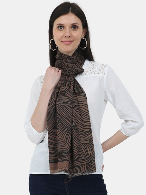

thickskin Women Brown & Black Printed Stole