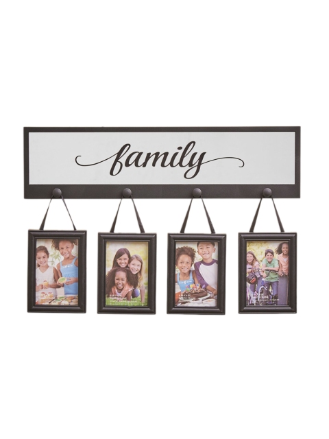 

Home Centre Black Set Of 4 Solid Family Picture Collage Photo Frame