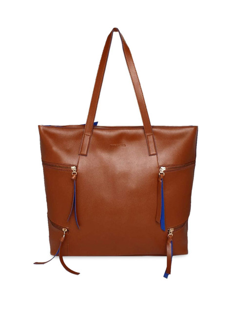 

Kanvas Katha Tan PU Shopper Tote Bag