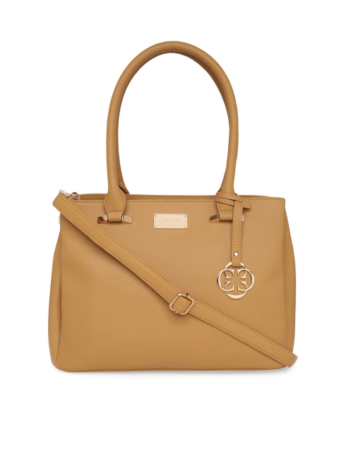 

CERIZ Mustard PU Structured Shoulder Bag
