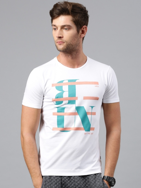 

HRX by Hrithik Roshan White Printed T-shirt