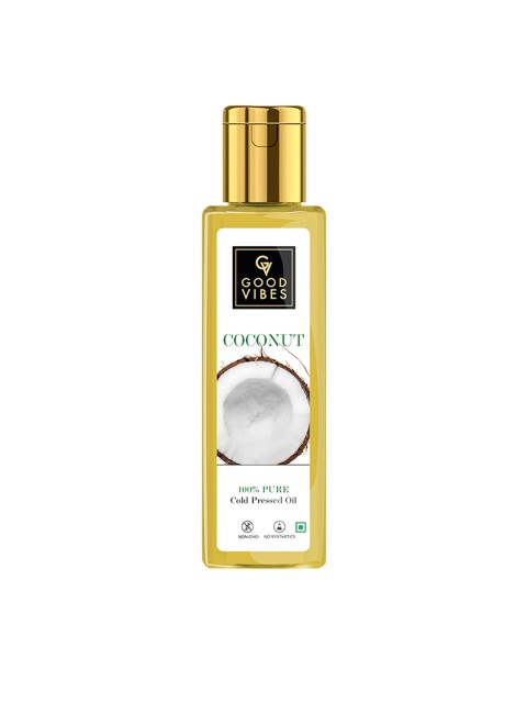 

Good Vibes 100% Pure Cold Pressed Coconut Carrier Oil - 100ml, Transparent