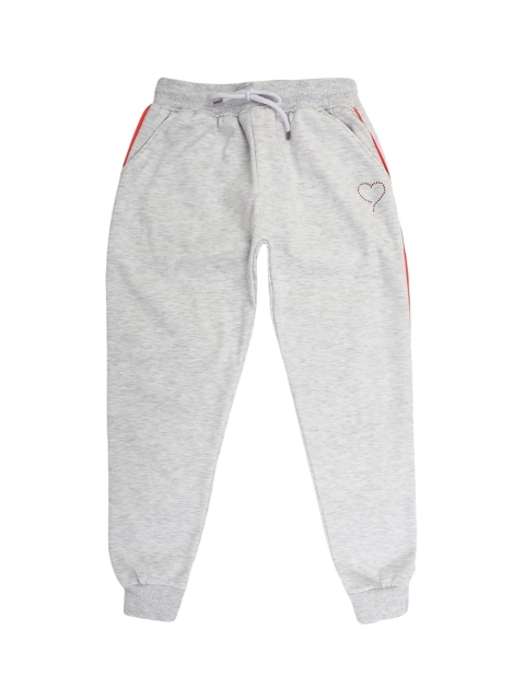 

V-Mart Boys Grey Set of 2 Solid Easy Wash Cotton Joggers Trousers