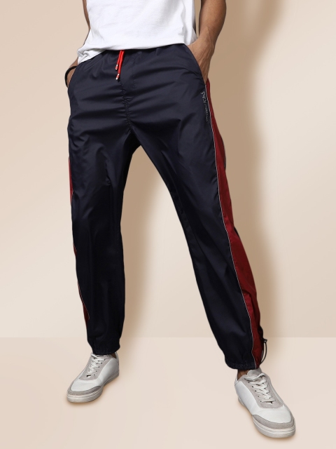 

KRA Men Navy Blue Solid Pure Cotton Joggers