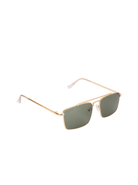

Duke Unisex Green Lens & Gold-Toned Rectangle Sunglasses with UV Protected Lens
