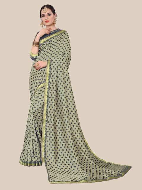 

UNITED LIBERTY Gold-Toned & Black Woven Design Zari Art Silk Saree