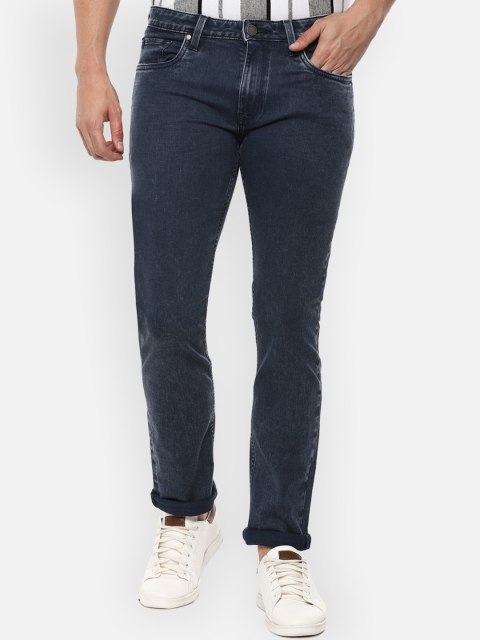 

Louis Philippe Jeans Men Navy Blue Slim Fit Mid Rise Non Stretchable Jeans