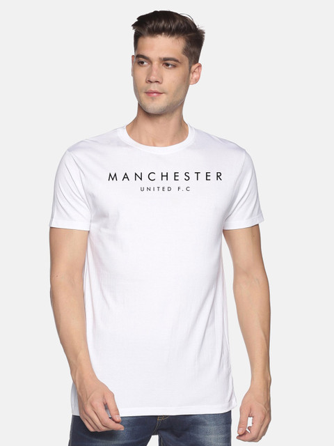 

BLACK RADIO Men White Typography Printed Slim Fit T-shirt