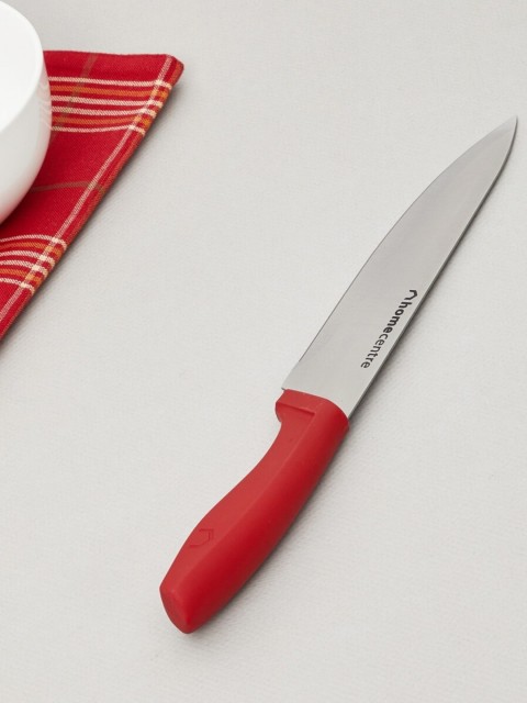 

Home Centre Red & Silver-Toned Solid Stainless Steel Chef Knife