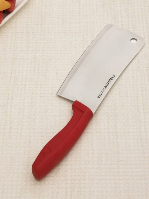 

Home Centre Silver-Toned & Red Solid Stainless Steel Meat Chopper