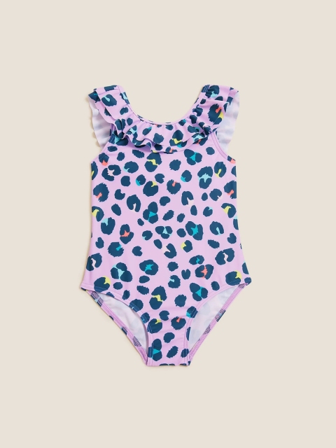 

Marks & Spencer Girls Purple Printed Swimwear