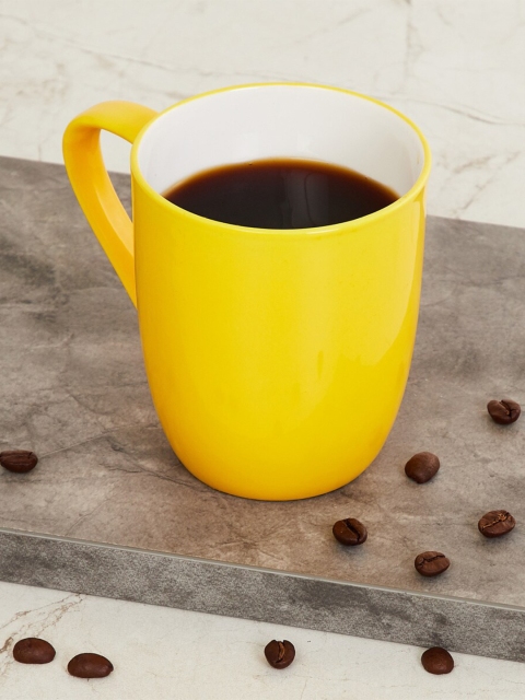

Home Centre Yellow Solid Bone China Matte Mug