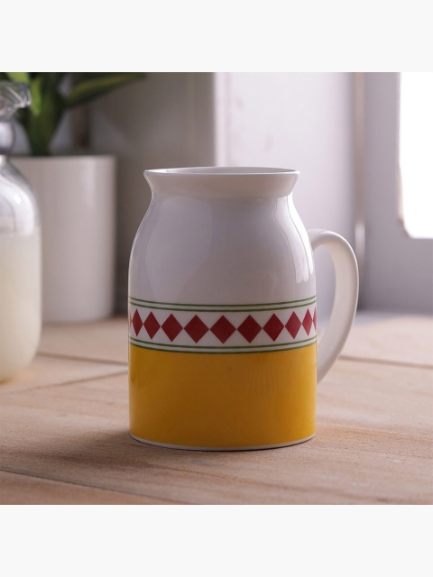 

Home Centre Multicoloured Printed Bone China Glossy 350 ML Milk Mug, Multi