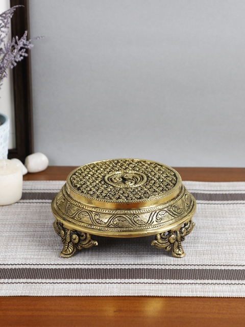 

Imli Street Gold-Toned Brass Chowki With Ghungroo