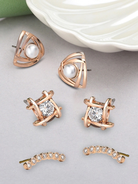 

Kord Store Copper-Toned Contemporary Studs Earrings