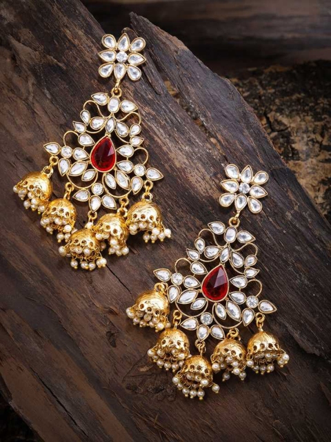 

Kord Store Gold-Toned Contemporary Jhumkas Earrings