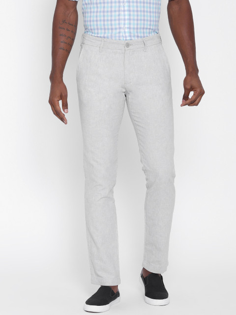 

United Colors of Benetton Men Grey Slim Fit Casual Trousers