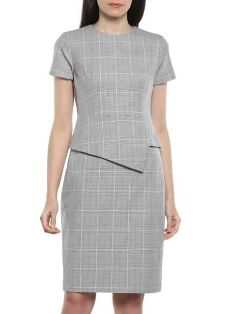 

Ted Baker Women Grey Checked Sheath Dress