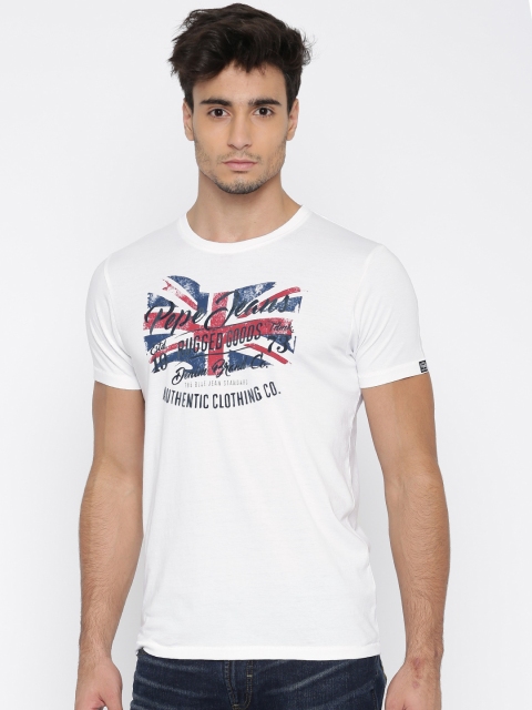 

Pepe Jeans White Printed Slim Fit T-Shirt
