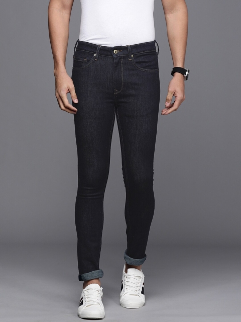 

Louis Philippe Jeans Men Navy Blue Slim Fit Low-Rise Stretchable Jeans