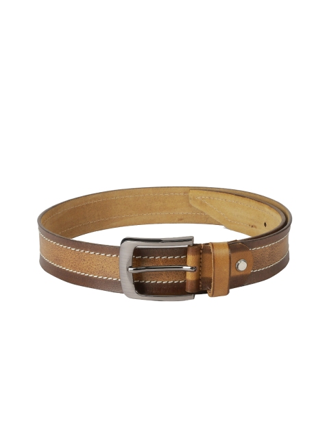 

WildHorn Men Brown Striped Genuine Leather Belt