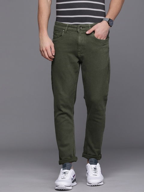 

Louis Philippe Jeans Men Olive Green Slim Fit Low-Rise Stretchable Jeans