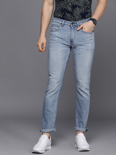 

Louis Philippe Jeans Men Blue Slim Fit Low-Rise Light Fade Stretchable Jeans