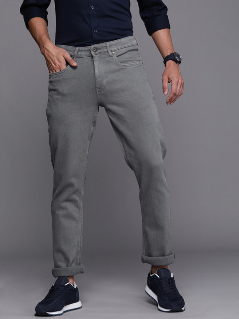 

Louis Philippe Jeans Men Grey Slim Fit Low-Rise Stretchable Jeans