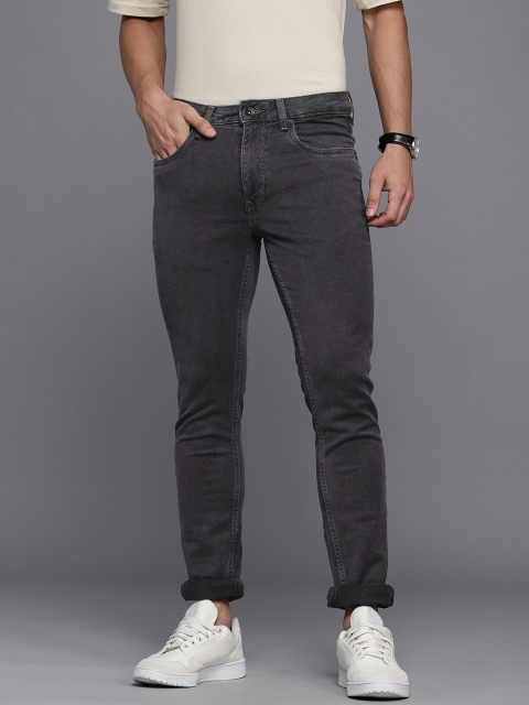 

Louis Philippe Jeans Men Grey Super Slim Fit Low-Rise Light Fade Stretchable Jeans