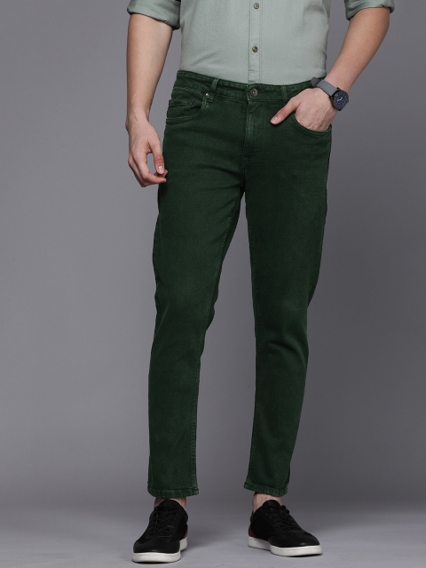 

Louis Philippe Jeans Men Olive Green Slim Fit Low-Rise Stretchable Casual Jeans
