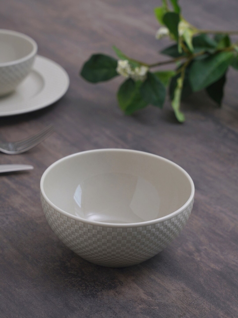 

Pure Home and Living Set of 2 Beige Printed Serving Bowl