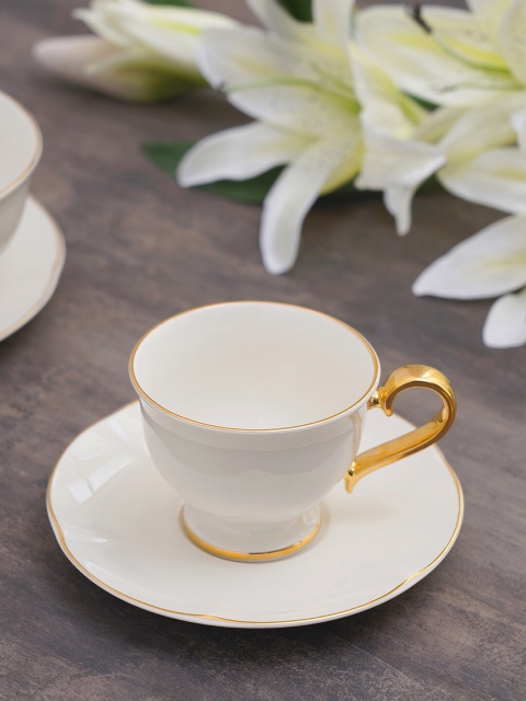 

Pure Home and Living Set Of 6 White Cup & Saucer