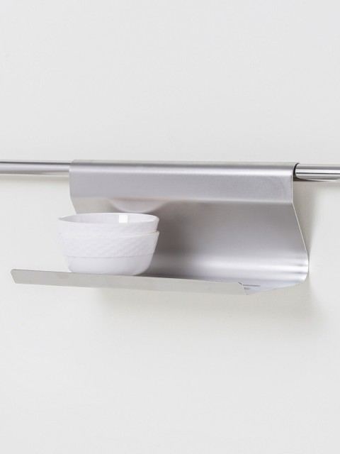 

Home Centre Silver-Toned Orion Stainless Steel Solid Hanging Shelf
