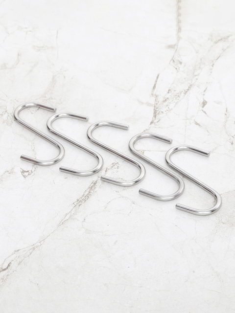 

Home Centre Silver-Toned Stainless Steel Wall Mounted Railing With Hook