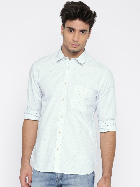 

Pepe Jeans Men White Striped Semi Fit Casual Shirt